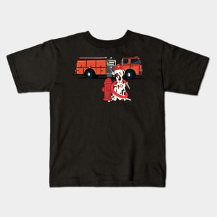 Dog of the firefigthers Kids T-Shirt